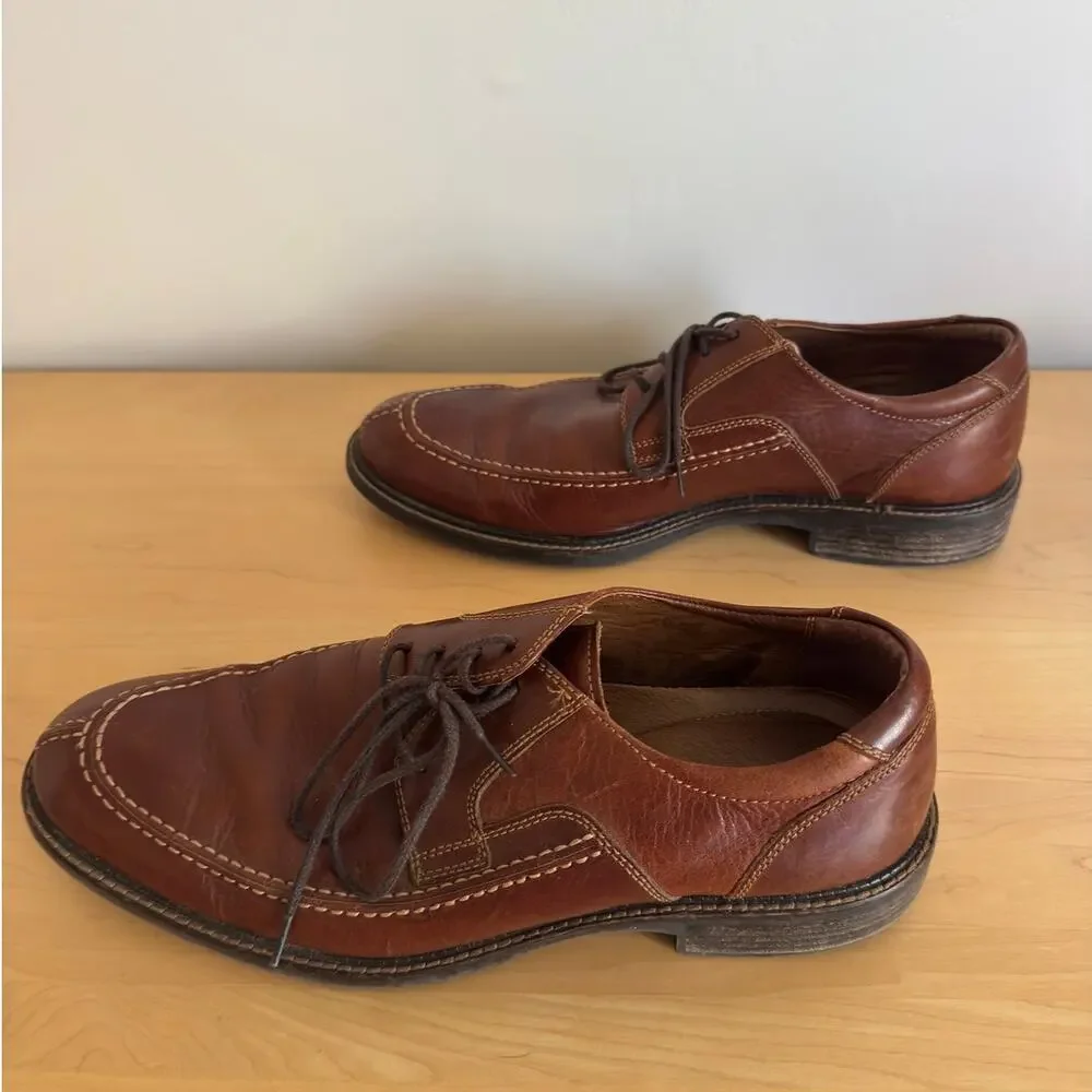 Johnston & Murphy XC4 Men's Size 9 Brown Leather Split Toe Moc Toe Oxford Shoes